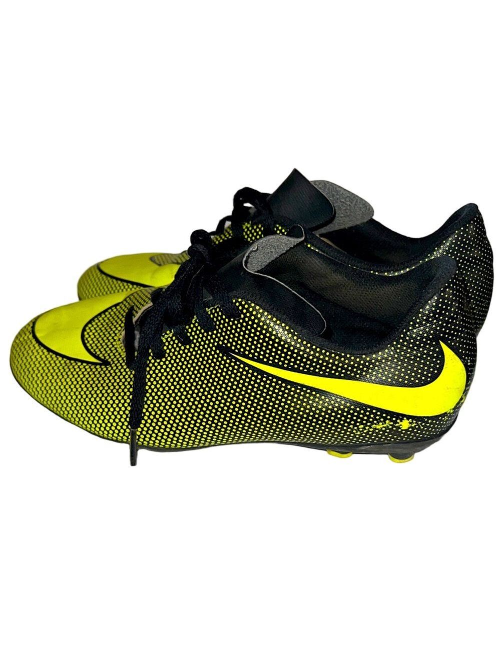 Nike Black and Yellow Soccer Cleats, Size 5.5